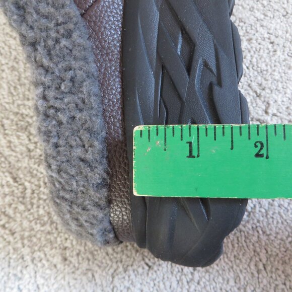 NEW OrthoComfoot Men’s Orthopedic Wide Winter Slippers Size 10 Brown/Gray - Picture 11 of 11